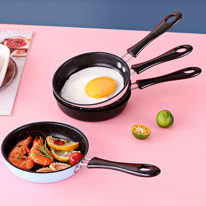 Dpofirs Mini Induction Frying Egg Pan, 4.7in Single Egg Small Pan with Heat Insulation Long Handle