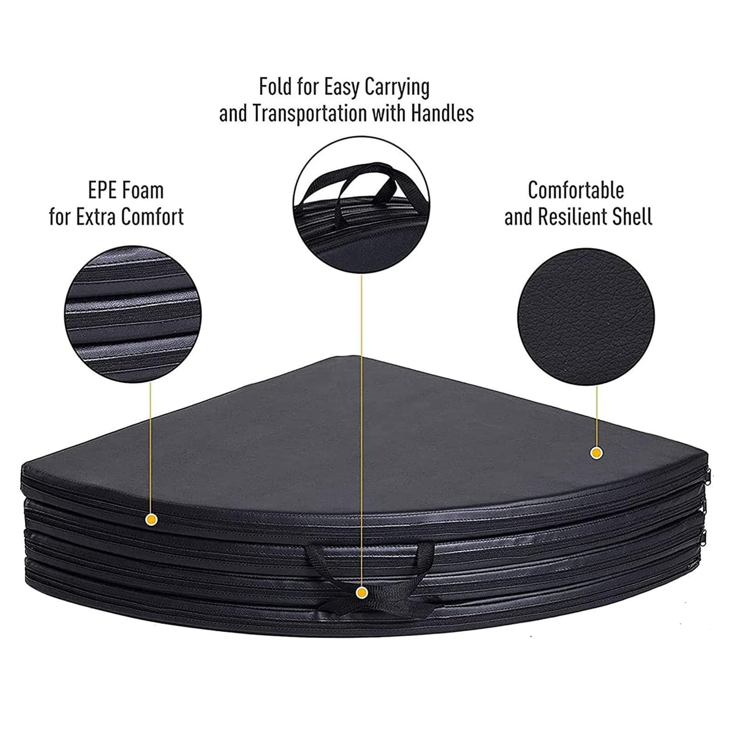 Pole Crash Mat for Dance Safety, Yoga & Gymnastics – Round Fitness Cushion for Home & Studio, Ideal for Pole Dance Training & Exercise, Durable & Non-Slip