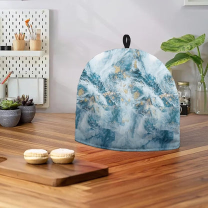 Hudotybom Marble Print Tea Cozy - Insulated Large Teapot Cover, Machine Washable for Kitchen Home Decorations
