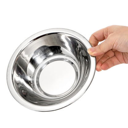 Okllen 10 Pack Small Stainless Steel Bowls, 6 1/2 Inch Wide Kitchen Metal Bowl with Flat Base, 3/4 Quart Prep Bowls for Meal Prep, Cooking, Serving, Baking