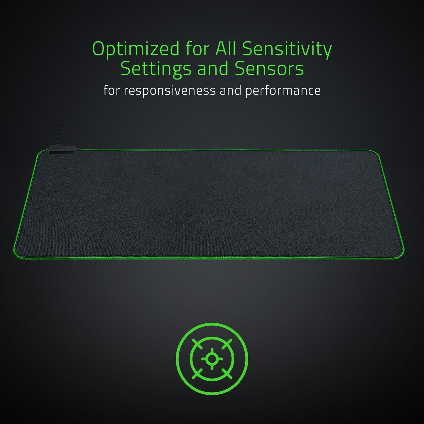 Razer Goliathus Extended Chroma Gaming Mousepad: Customizable Chroma RGB Lighting - Soft, Cloth Material - Balanced Control & Speed - Non-Slip Rubber Base - Classic Black