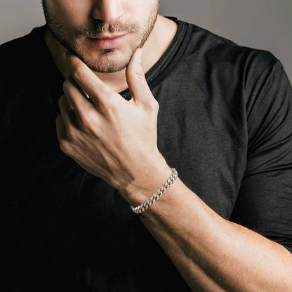 CaptainSteeL Cuban Bracelet for Men and Women, 7/7.5/8/9inch Stainless Steel Bracelet, Gold Plating/Stainless Steel Fashion Jewelry Bracelet, Holiday Gift with Flannel Bag