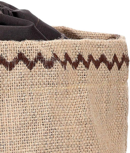 Natural Elements Potato Bag with Blackout Lining, Hessian, 24 x 24 cm, Brown