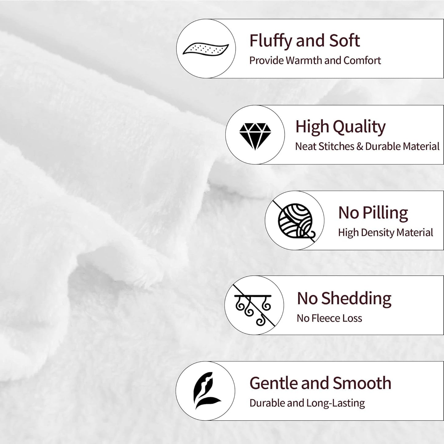 320gsm Cozy (80"x60") Mushrooms Throw Blanket, Fluffy Soft Warm Plush Lightweight Decorative Blanket Gifts for Women