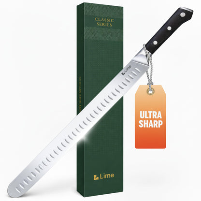 Bright Hobby Brisket Slicing Knife – 12" Brisket Knife, BBQ, Grilling Gifts For Men – Razor Sharp German Steel, Full Tang, Ergonomic Handle