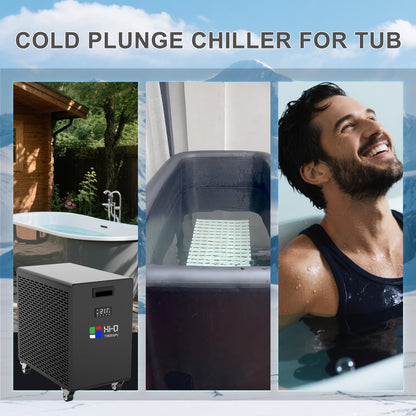 Hi-Q Therapy Ice Bath Tub Chiller, Inflatable Cold Tub PVC Material, All in one Plunge Chiller with Pump, 2600W Chilling Efficiency for Recovery