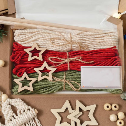 3 Pack Christmas Tree DIY Macrame Kit for Beginners Boho Christmas Decorations Xmas Ornaments Wall Hanging Decor for Winter Holiday Wall Hanging Art Crafts Decor Party Supplies