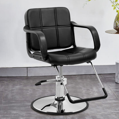 Sentiment Salon Chair Reclining Barber Chair 360 Degrees Rolling Swivel Barber Chair Hair Salon Chair Salon Barber Hydraulic Hairdresser Styling Chairs Chair for Men and Women Hair Stylists（Black）