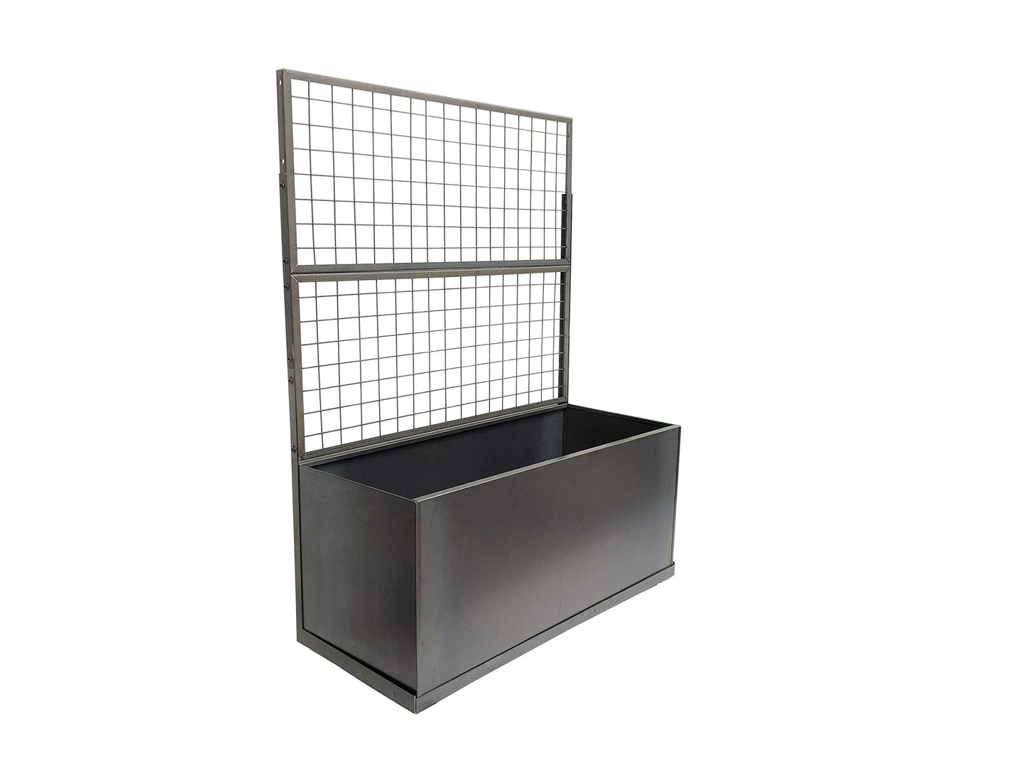 Trellis Corten Trough Planter (No Casters)