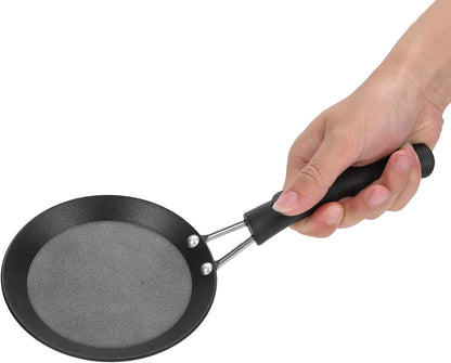 5 Inch Small Frying Pan, Mini Nonstick Durable Skillet, Refined Iron Omelet Pan for Kitchen and Outdoor Cooking