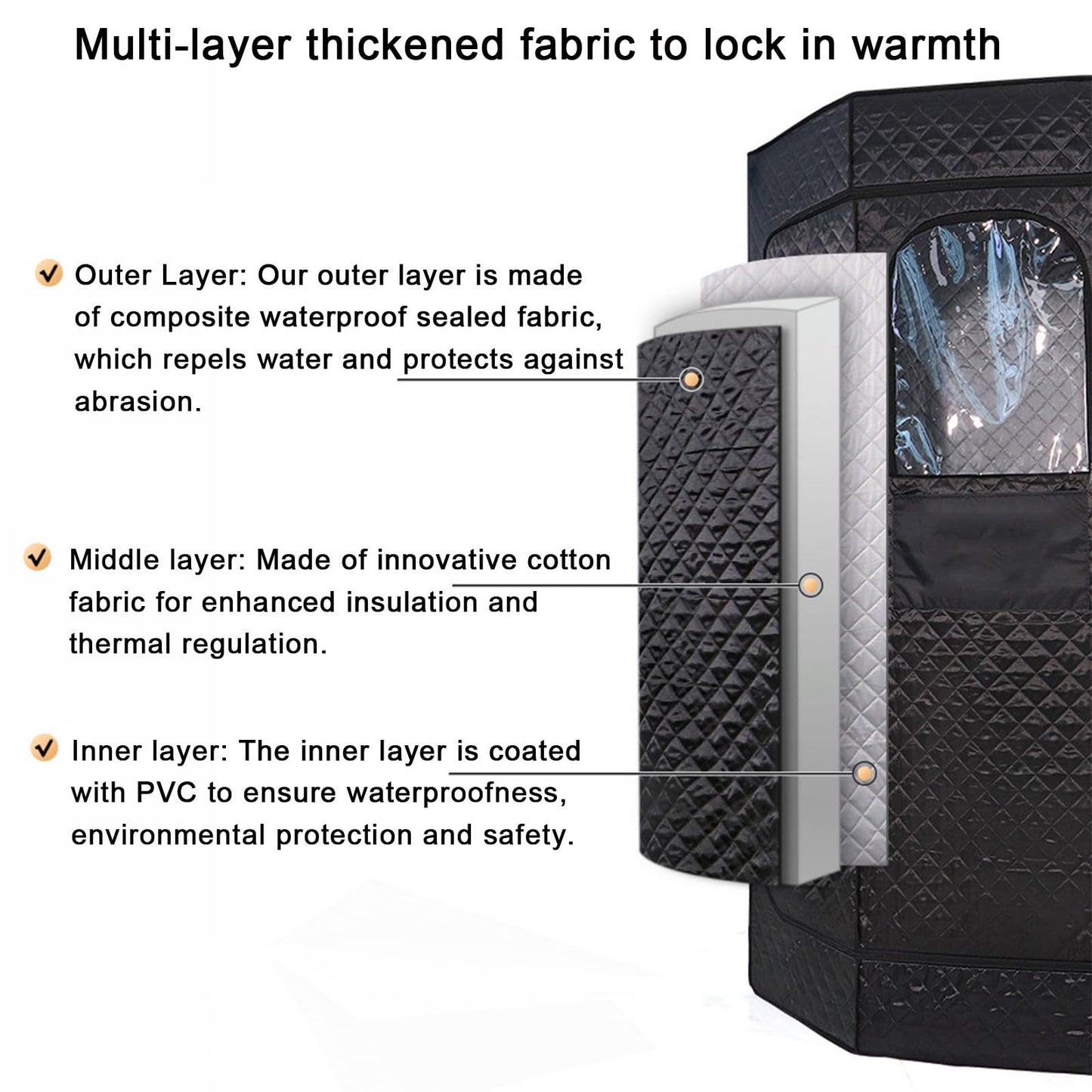 Portable Steam Sauna Tent Full Size, Indoor Steam Room for Home Spa Detoxify & Soothing Heated Body Therapy,with 2.6L 1000W Steamer, 9 Temperature Settings, Remote Control, Folding Chair