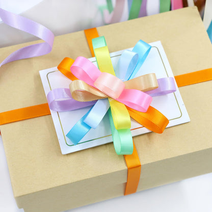 YERELO 12 Rolls Pastel Rainbow Ribbon 3/8" X 60 Yards Thin Double Face Satin Ribbon Assortment for Crafts, Wreath, Gift Wrapping, Birthday Baby Shower Party Decoration and DIY Handmade Hair Bows