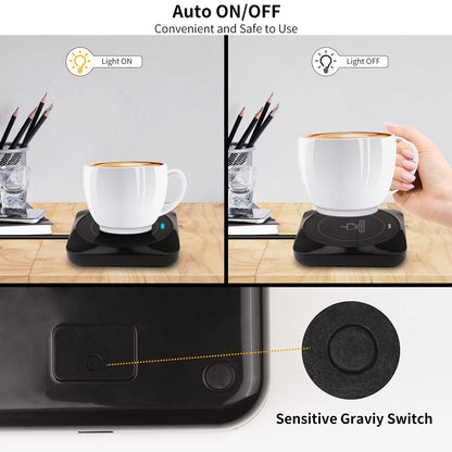 Coffee Mug Warmer, Smart USB Coffee Cup Warmer with Pressure-Induced Auto On/Off, Coffee Accessories for Home Office Desk