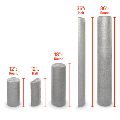 OPTP Silver AXIS Foam Roller, Moderate Density for Sports Medicine, Physical Therapy, Pilates, Yoga - Myofascial Release on Trigger Points (Silver Moderate Density, 36" x 6" Round)