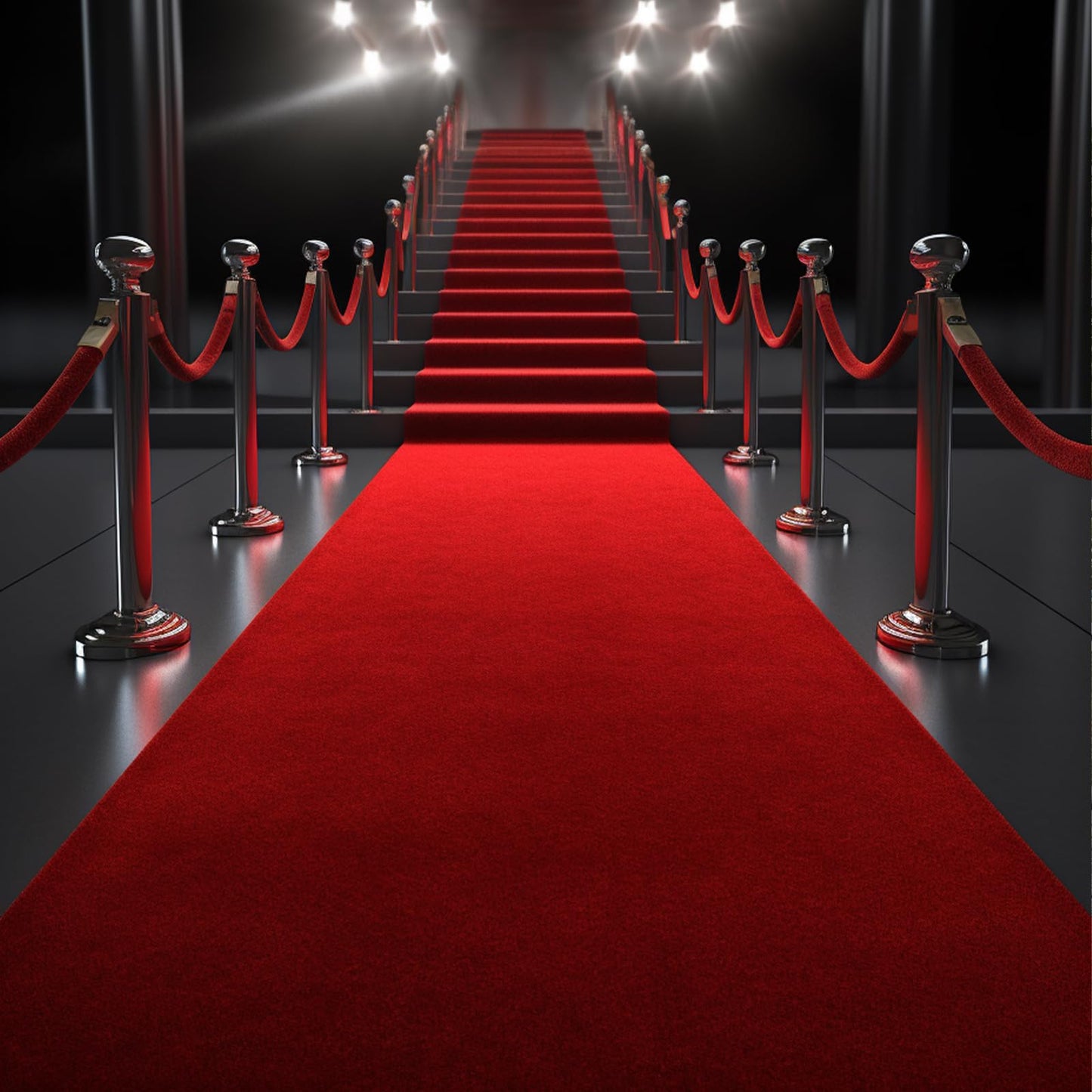 Extra Thick Red Carpet Runner 3 x 15Ft, Non-Slip TPR Rubber Backing, 450 GSM Heavy-Duty Aisle Runner Red Runner Rug for Wedding Ceremony, Hollywood Party, Graduation & Award Events