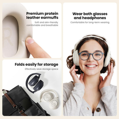 HAYLOU S30 Pro Noise Cancelling Bluetooth Headphones, LDAC Hi-Res Audio, 5 HD Mics Call, 80H Playtime, Custom EQ via App, Bluetooth 5.4 Multipoint Connect, Wireless Headphones Over Ear