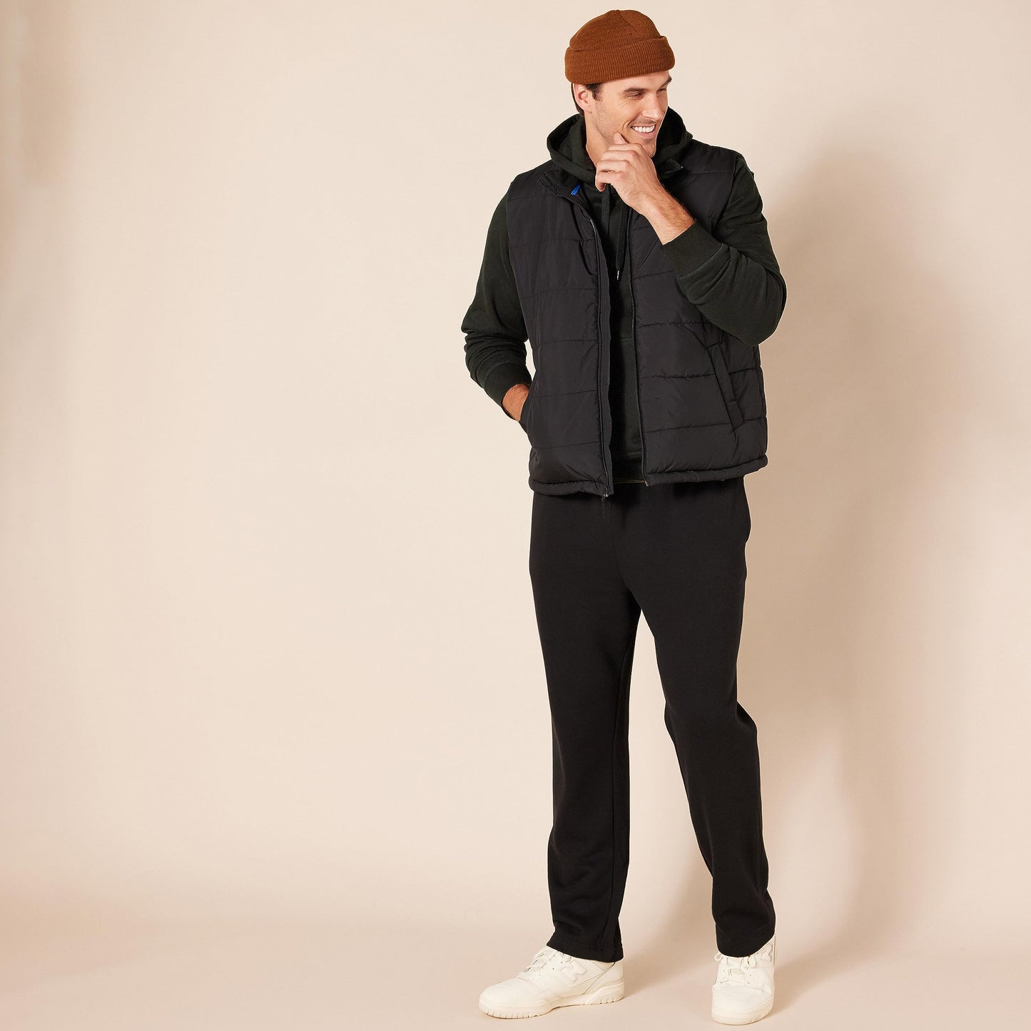 Amazon Essentials Men's Pullover Sweatshirt Hoodie, Big & Tall Options Available, Black Heather, X-Large
