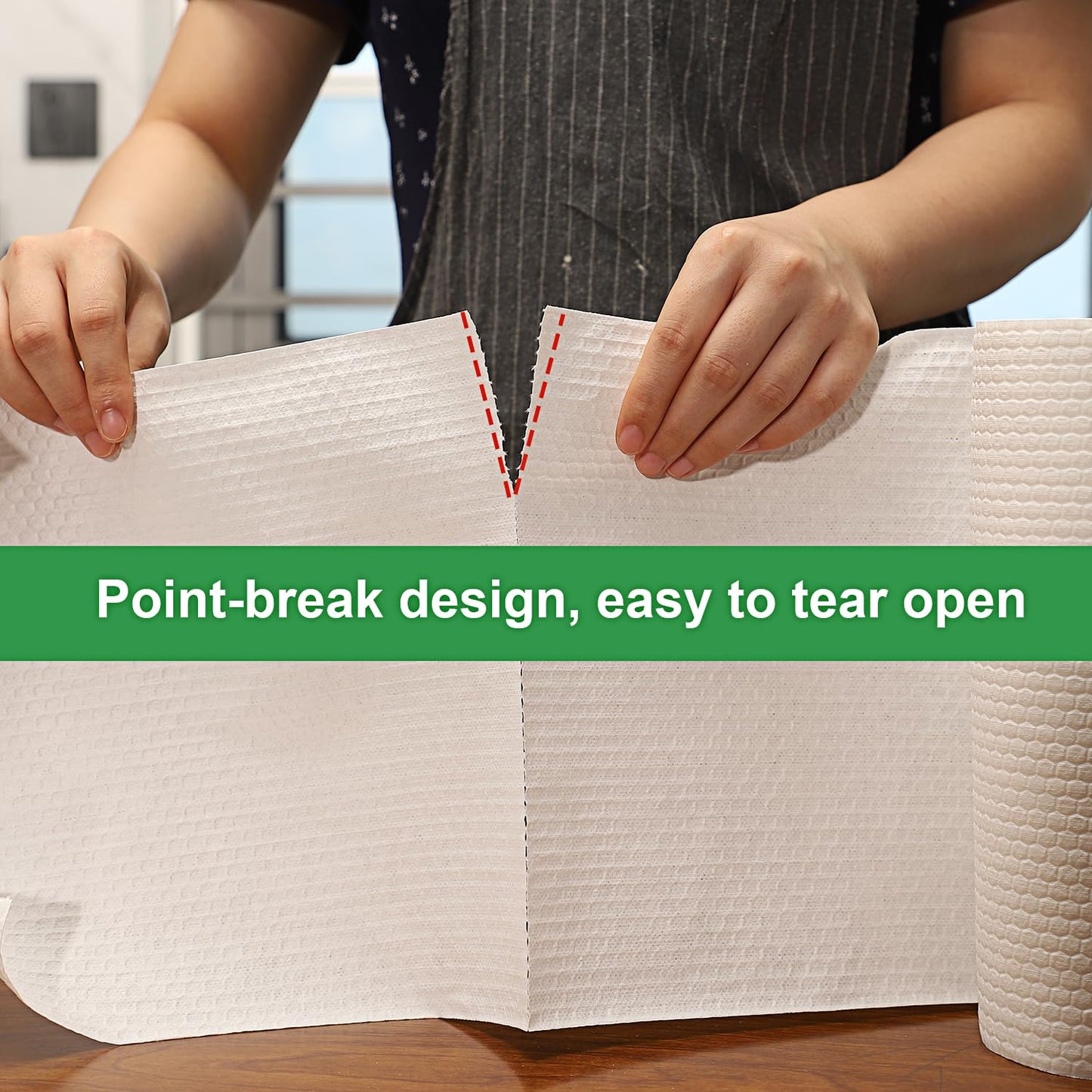 Disposable Kitchen Cloths – Wet/Dry Dish-Use Dishcloth, Super Durable, Reusable Paper Towel – Used for Various Cleaning Scenarios – 4 Roll 200 Sheets （White）