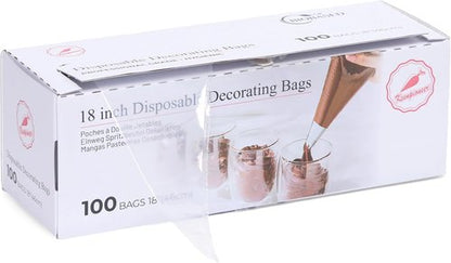 Keenpioneer 18-Inch Piping Bags | Large Capacity Biobased Disposable Pastry Bags - 100 Count