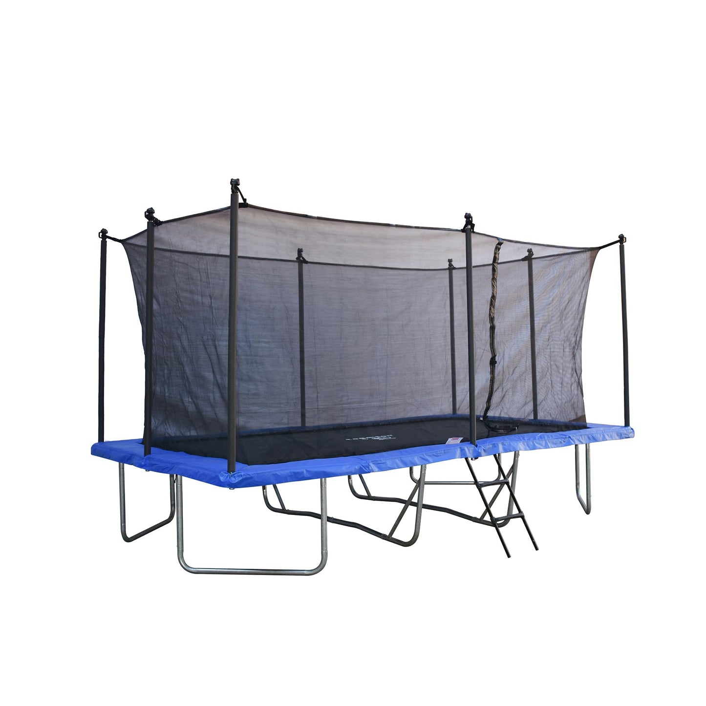 Teamson by Crowntec 15x9FT Large Rectangular Trampoline with Enclosure Net & Ladder, for Outdoor Use, Black