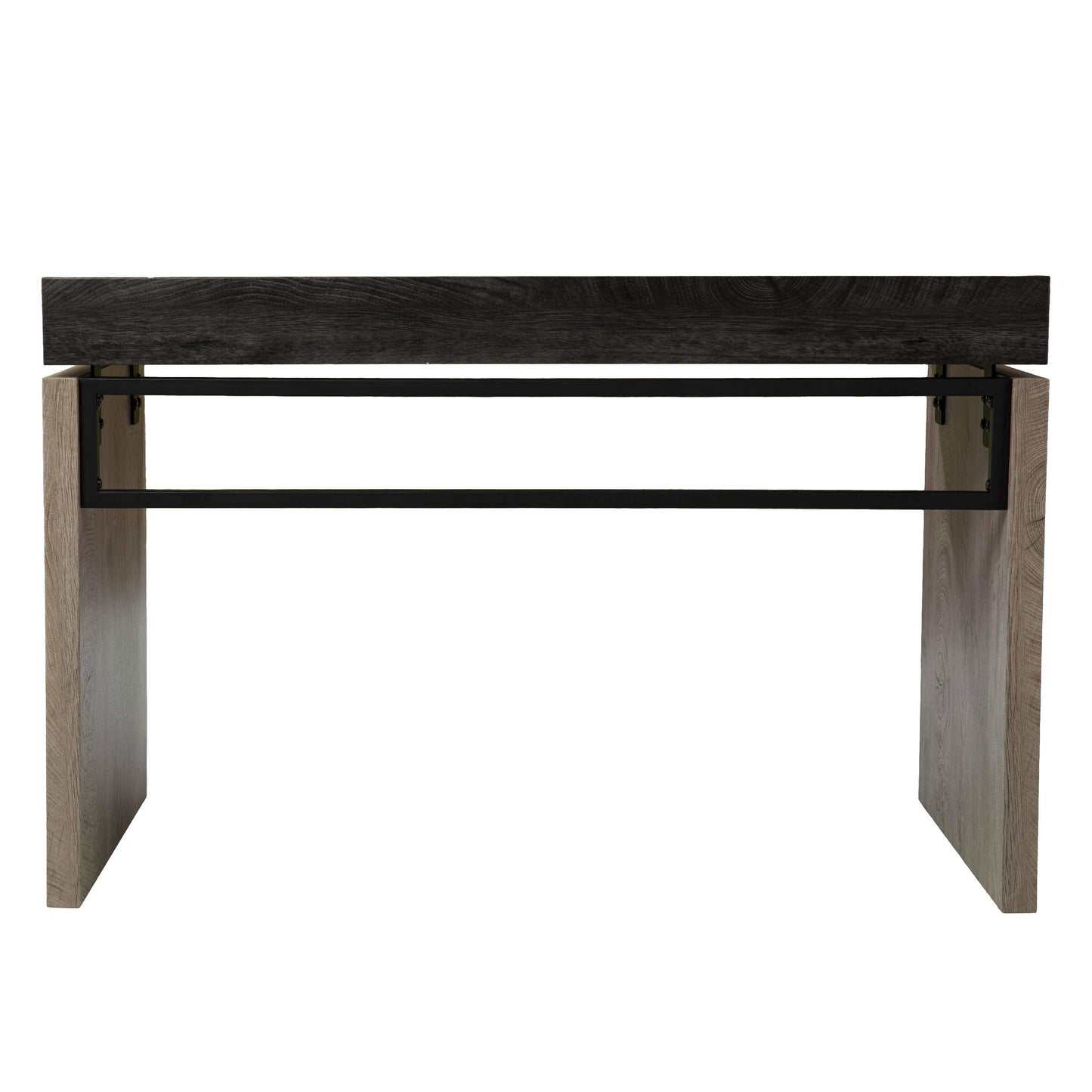 SEI Furniture - Hapsford Writing Desk - Transitional Design, Black Iron and Wood - Ideal for Home Office, Bedroom (HO1142637)