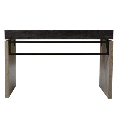 SEI Furniture - Hapsford Writing Desk - Transitional Design, Black Iron and Wood - Ideal for Home Office, Bedroom (HO1142637)