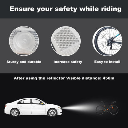 ZHLKHIOP Bike Wheel Reflectors, 8 PCS Bicycle Spoke Reflectors for Enhanced Night Visibility, 11.5 x 2.7 cm Universal Fit Reflectors for Bike Wheels
