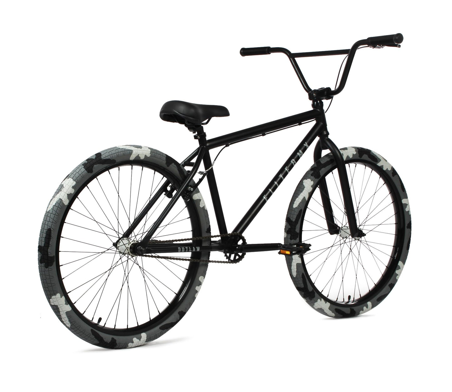 Elite BMX Bicycle 18", 20" & 26" BMX Bikes - Freestyle BMX Bike All Models Come with 3 Piece BMX Crankset (26" Outlaw, Black Combat)