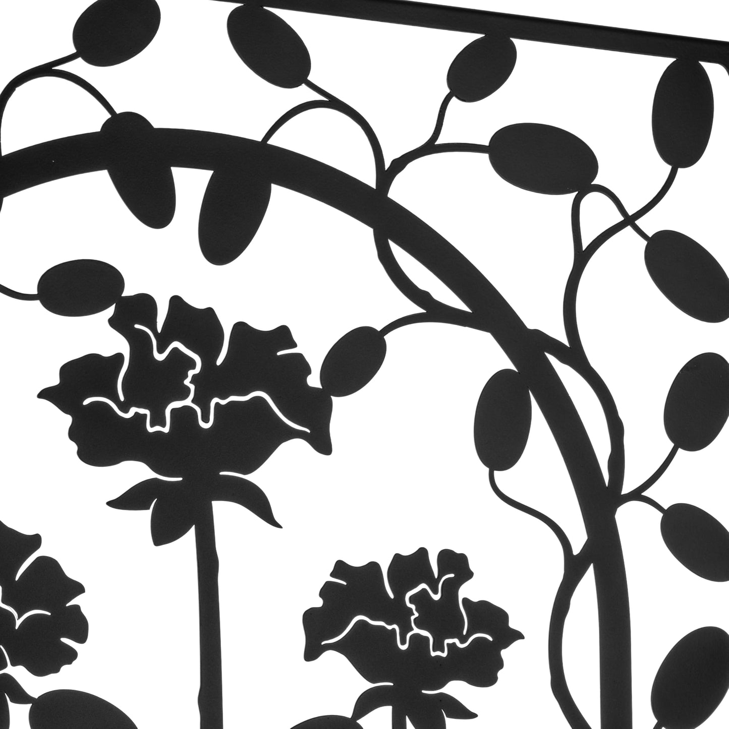 H Potter Black Metal Trellis Planter with Wheels 75” Tall Privacy Screen for Patio Deck Balcony