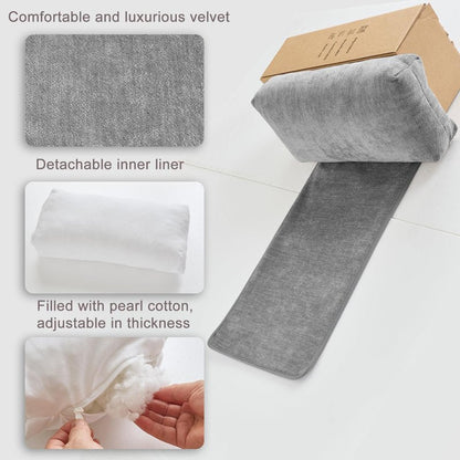 kisswish Chenille Neck Pillow for Sofa - Adjustable Headrest, Non-Slip Neck Support Cushion for Pain Relief, Comfortable Chair Pillow, Grey