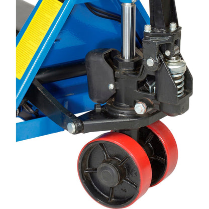 Global Industrial Low Profile Pallet Jack Scale Truck with 22" W x 48" L Forks, 5000 Lb. Capacity, Manual Duty Truck for Warehouse, Manufacturing and Loading Docks