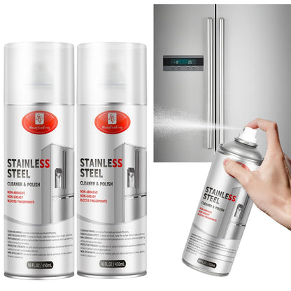 Stainless Steel Cleaner & Polish （17OZ Pack of 2）- Quick Shine, Streak-Free Formula - Safe for Appliances, Cookware, Sinks - Restores Shine - Eco-Friendly