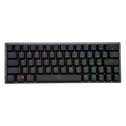 Cooler Master SK622 60% Wireless Bluetooth Space Gray Mechanical Low Profile Gaming Keyboard, Click Blue Switches, Customizable RGB, Ergonomic Design, Mac/Windows, QWERTY (SK-622-GKTL1-US)