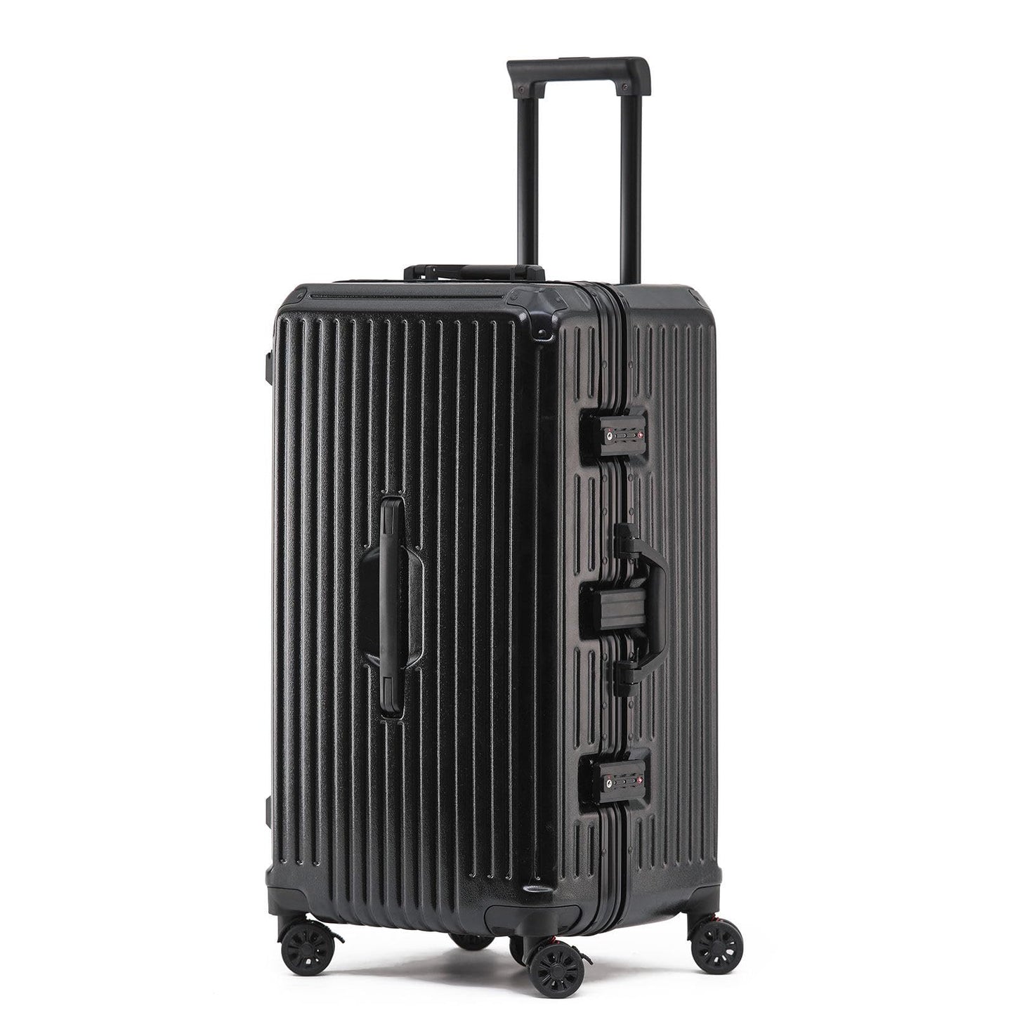 BEITH Hardside Luggage with USB, Type-C, Cup Holder, BS2298 Large Aluminum Frame Suitcase with 5 Wheels 360° Double Spinner, ABS+PC Alloy Box Shell, TSA Lock, Aluminum Lifting Rod, Durable