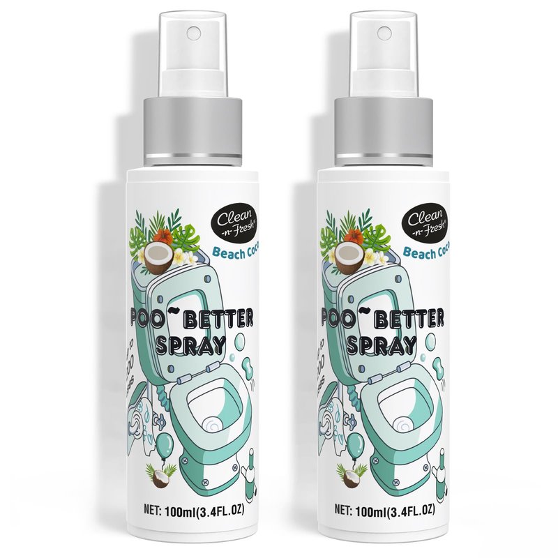 Clean-n-Fresh Toilet Spray, Holiday Pack Gift Set - 6.8 Fl Oz Balsam & Cedar and Bright Berry, Bathroom Odor Deodorizer, Up to 400 Uses