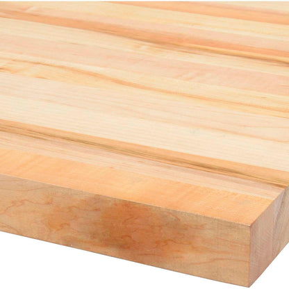 Global Industrial Workbench Top - Maple Butcher Block Square Edge, 96" W x 36" D x 1-3/4" Thick