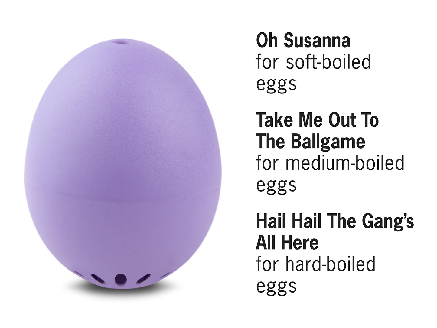 BeepEgg Basic Purple – Egg Timer for Boiling Eggs – Musical Egg Cooker for Soft, Medium, Hard Boiled Eggs – Food Safe – Singing Floating Egg Timer – Egg Cooker for 3 Levels of Doneness - Brainstream