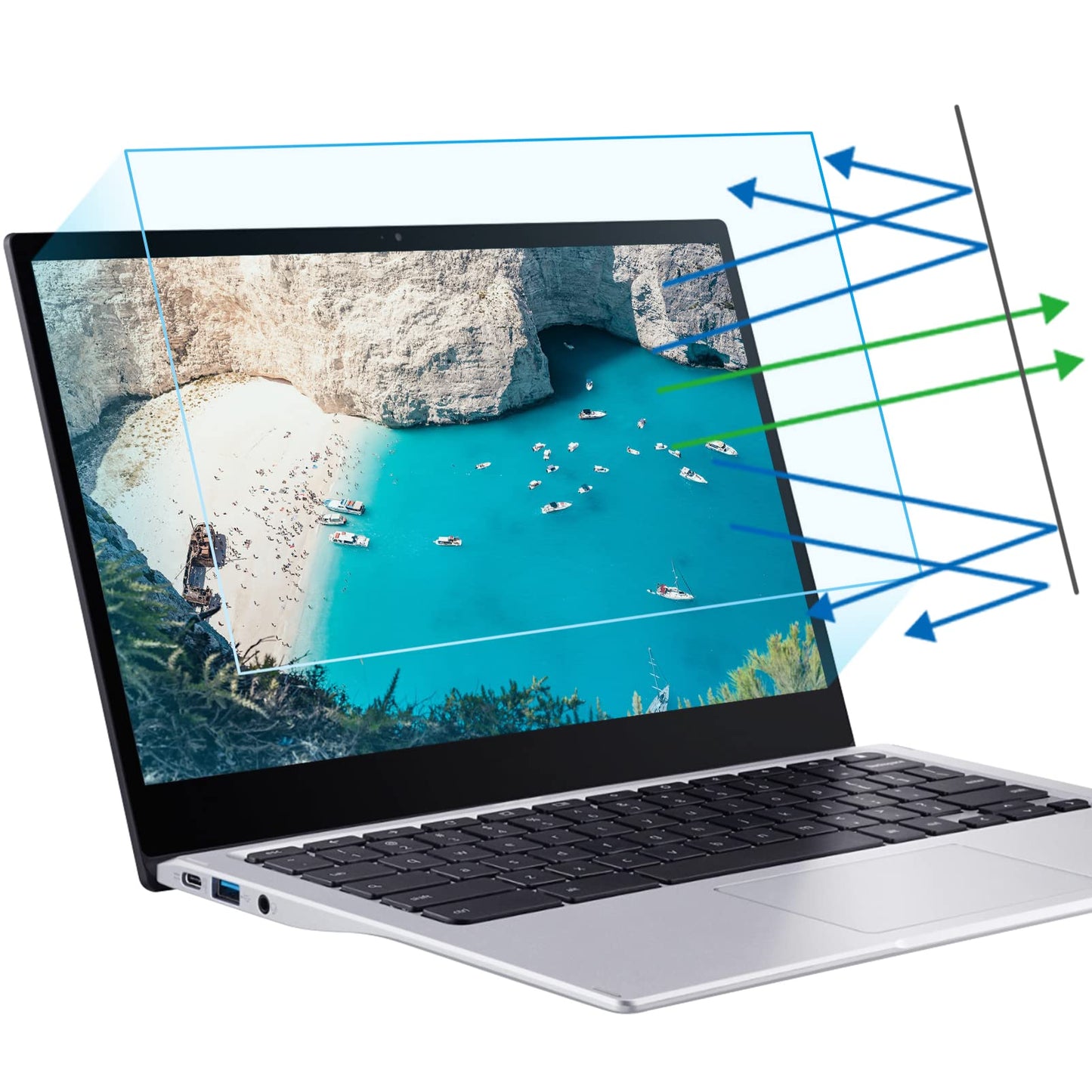 F FORITO 2-Pack 14 inch Anti Blue Light Laptop Screen Protector, Compatible with 14" Acer Swift X/Swift GO/Swift 3 OLED/Spin 5 Laptop with 16:10 Aspect Ratio