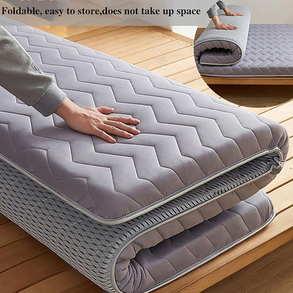 5cm Thick Foldable Floor Mattress – Portable Roll-up Tatami Mattress for Guest, Dorm, Bedroom, Or Apartment – Single & Double Size Blue 120x200cm