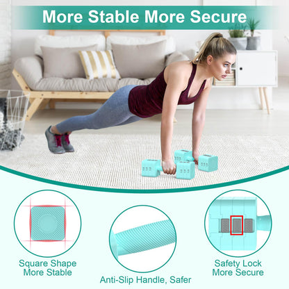 22LBS Adjustable Dumbbells Set, Hand Weights Sets with 5 Levels 3lb, 5lb, 7lb, 9lb, 11lb, Adjustable Weight Dumbbells for Women/Men Home Gym Full Body Workout