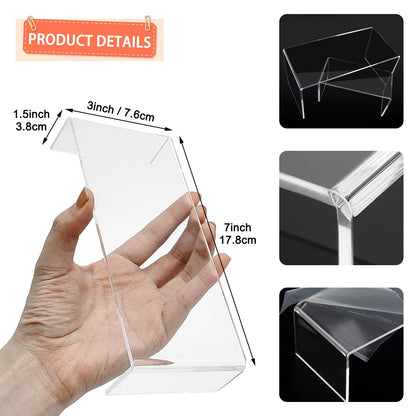 Cerpourt 8 Pcs Acrylic Display Risers(8.5",8",7.5",7") ,Clear Product Stand,Cupcakes Holder Dessert Display Transparent Showcase Stands, Candy Bar Risers, Acrylic Lifts Display for Figures