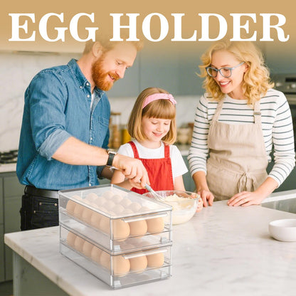 TAYUOO Acrylic Egg Box Transparent 18 and 36 Pack Storage for Refrigerator Kitchen Storage Size: 13.3 * 4.7 * 3.9 inches (1 pack)