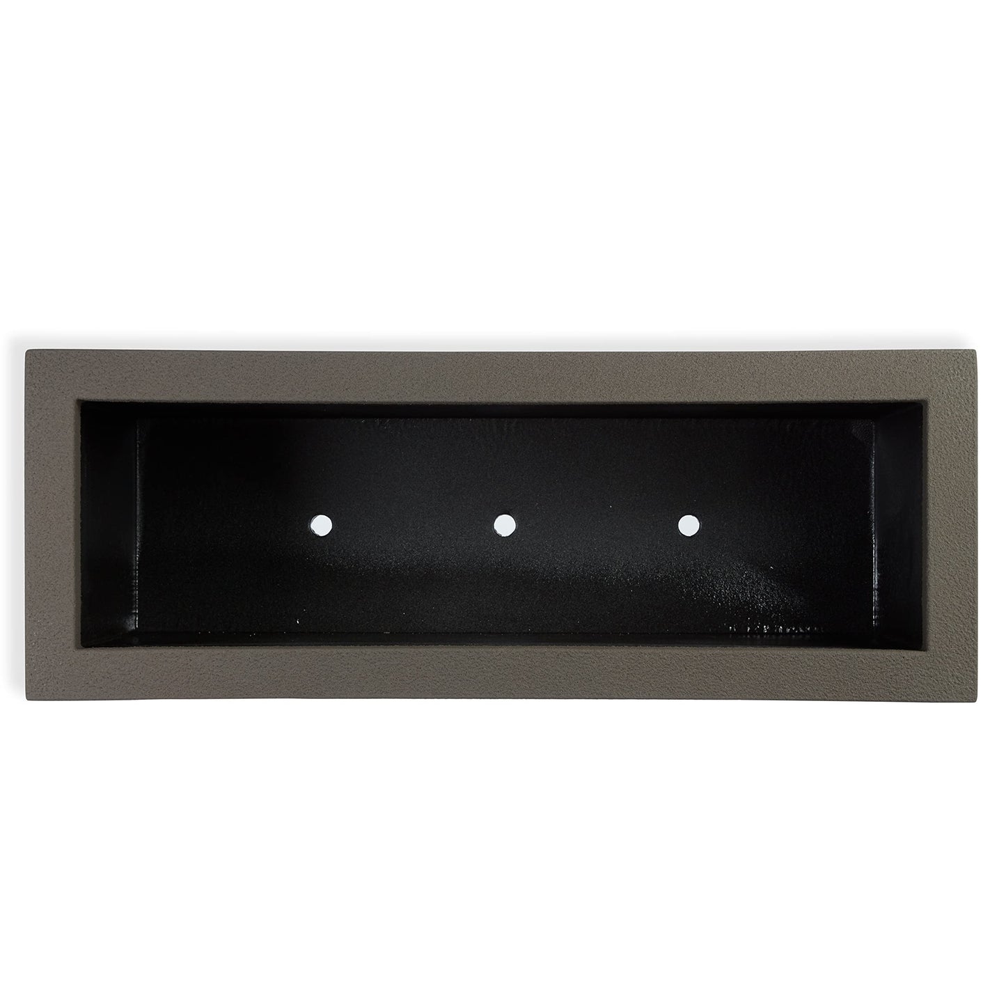 PolyStone Milan Rectangular Trough Planter – 46" x 17" x 19" – Large Lightweight Indoor/Outdoor Planter Box – Modern Stone-Look Resin – Durable All-Weather w/Drainage Holes – Made in USA – Slate Gray