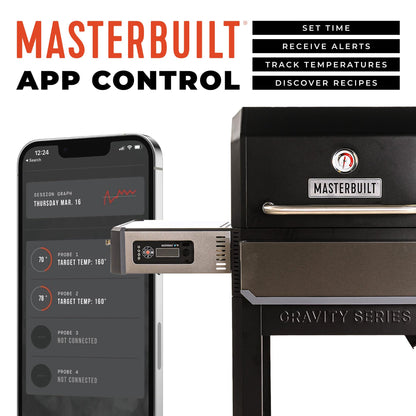 Masterbuilt® Gravity Series® 1050 Smoker Grill - Digital Charcoal Combo Grill with Free App, 1,050 Cooking Square Inches in Black, Model MB20041220