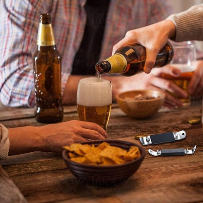 HANCELANT Magnetic Bottle Openers - Classic Stainless Steel Can Tappers for Camping | Set of 3
