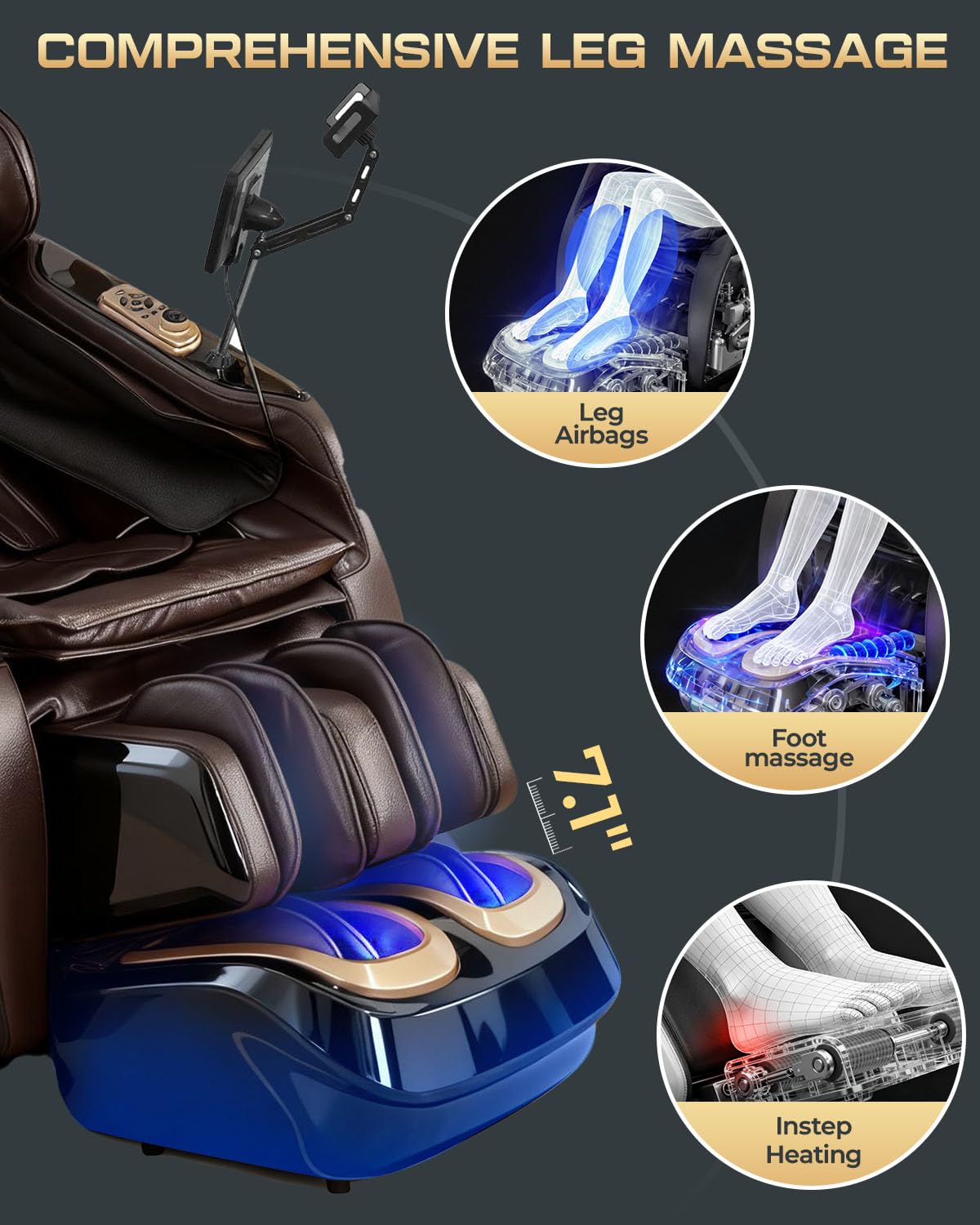 4D Massage Chairs Full Body,Zero Gravity SL-Track Shiatsu Massage Chair Recliner,Core Heating,20 Massage Techniques,Deep Yoga Stretch,Foot Rollers, Ai Voice,Touch Screen,Wireless Charging