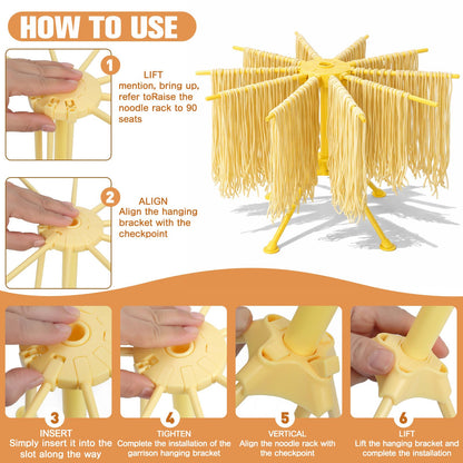 11 Pcs Pasta Making Tools Kit - Pasta Drying Rack, Gnocchi Board,Pasta Cutter, Ravioli Stamps, Wood Threaded Pasta Roller Pin Set, Noodle and Dumplings Maker