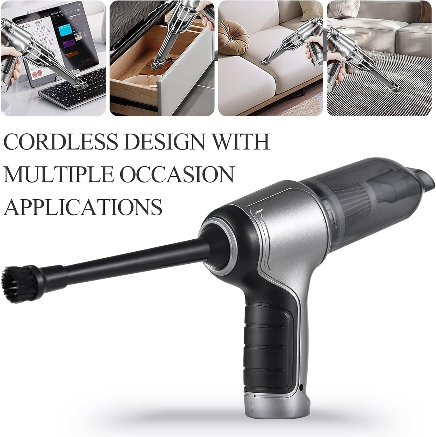 Handheld Car Vacuum Cleaner, 19000Pa Cordless Mini Air Duster & Hand Pump, 3 in 1 Portable Vacuum Cleaner for Car,