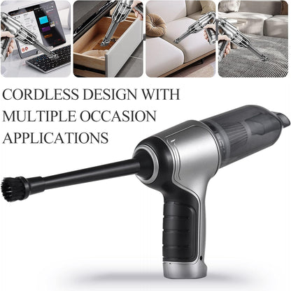 Handheld Car Vacuum Cleaner, 19000Pa Cordless Mini Air Duster & Hand Pump, 3 in 1 Portable Vacuum Cleaner for Car,