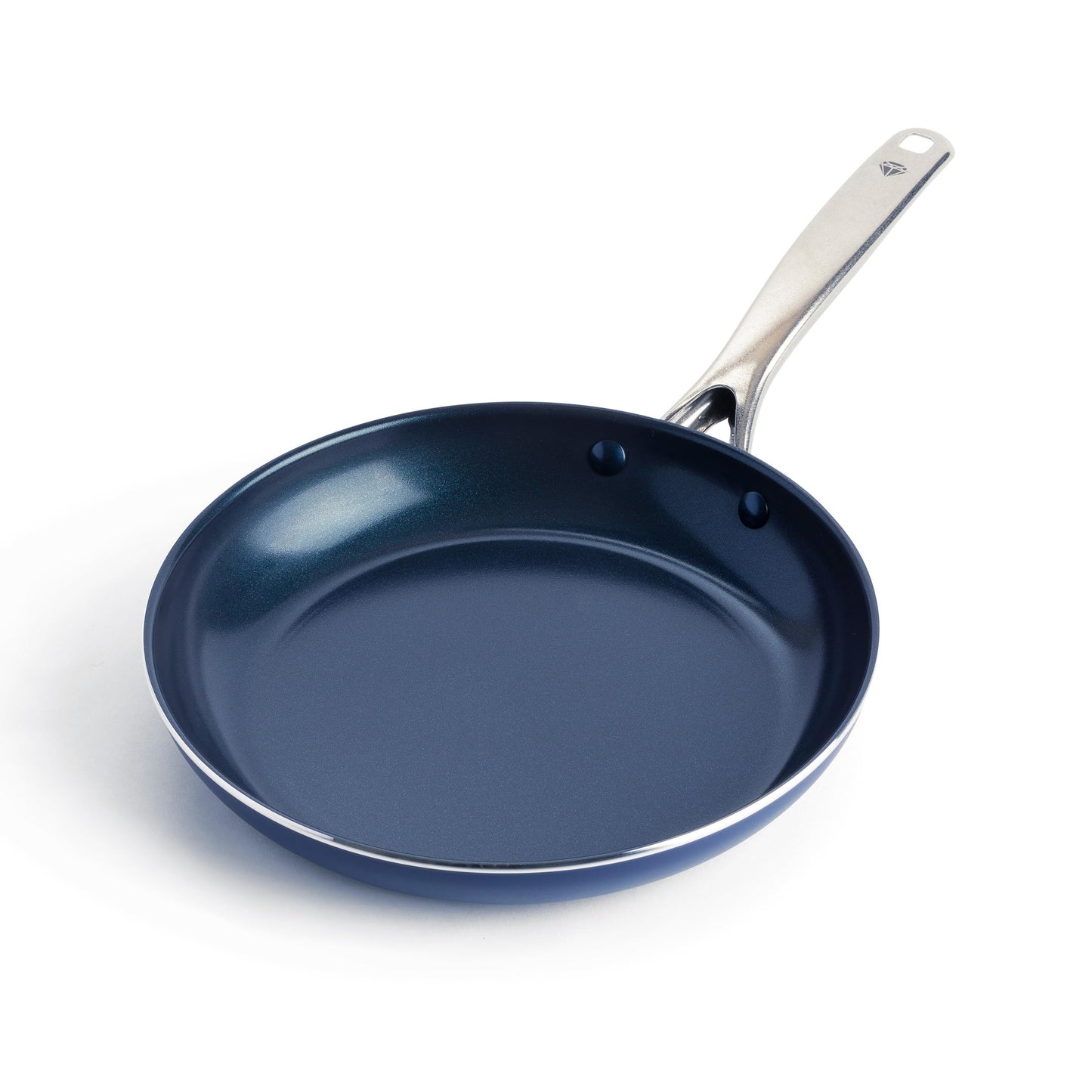 Blue Diamond 10" Nonstick Frying Pan Skillet, Diamond Infused PFAS & PTFE-Free Ceramic Pot, Dishwasher & Oven Safe, Stay Cool Handle, Durable Non Toxic Metal Utensil Safe, Egg & Omelet Pan, Blue